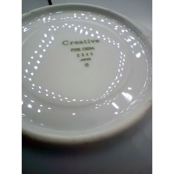 Saucer Regency Rose Creative Fine China 6" Vintage Flowers Gold Rim Discontinued - Picture 15 of 16